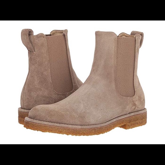 vince women's cressler round toe leather chelsea booties